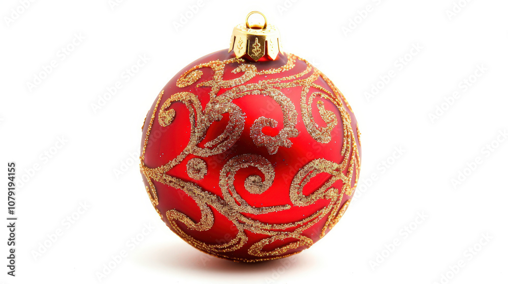 red christmas ball isolated on white red christmas ball isolated on white