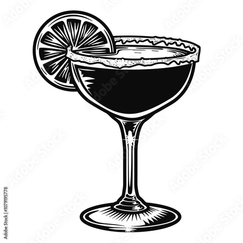 Classic margarita cocktail icon.