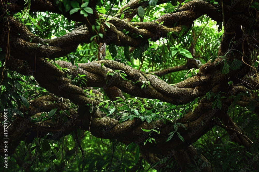 Twisting Tree Vines in the Lush Jungle Forest of Southeast Asia Twisting Tree Vines in the Lush Jungle Forest of Southeast Asia