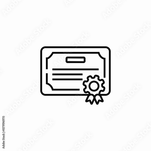 certificate diploma icon sign vector