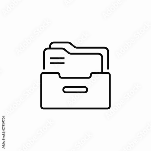 folders drawer icon sign vector