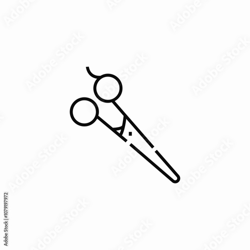hairdresser scissors icon sign vector