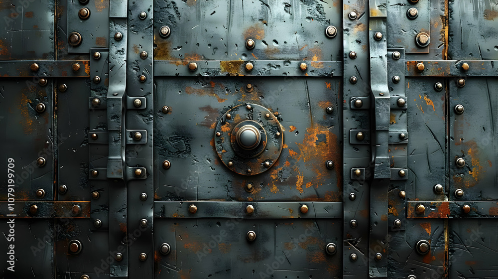 Steampunk Metal Texture - Rusty Grey Background Steampunk Metal Texture - Rusty Grey Background