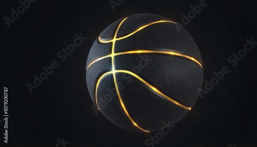 Textured Basketball Surface in Artistic Monochrome Close-Up
