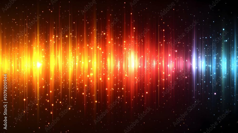 Abstract colorful light streaks and sparkles on a dark background. Abstract colorful light streaks and sparkles on a dark background.