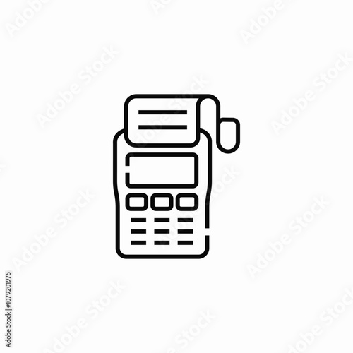pos payment bill check icon sign vector