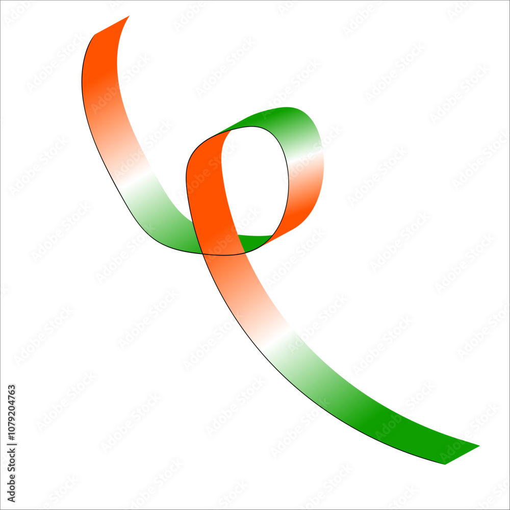 orange white green flag gradient ribbon vector eps orange white green flag gradient ribbon vector eps