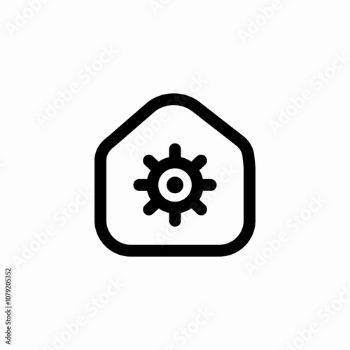 home settings icon sign vector