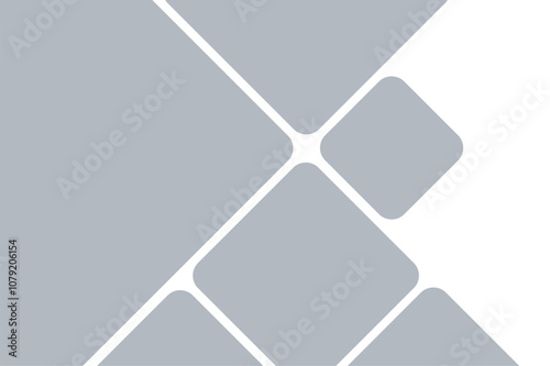 Empty rhombus photo frames. Set of mosaic photo cards. different sizes. Vector realistic Mockup for banner design, flyer, leaflet, photo album, collages. Blank gray template. EPS10.