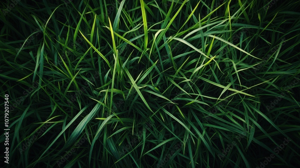 Exploring lush green grass natural landscape close-up view vibrant environment nature concept