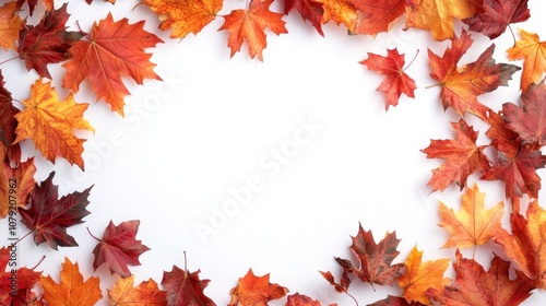Autumn leaves arrangement creative studio still life photography warm colors flat lay seasonal decor