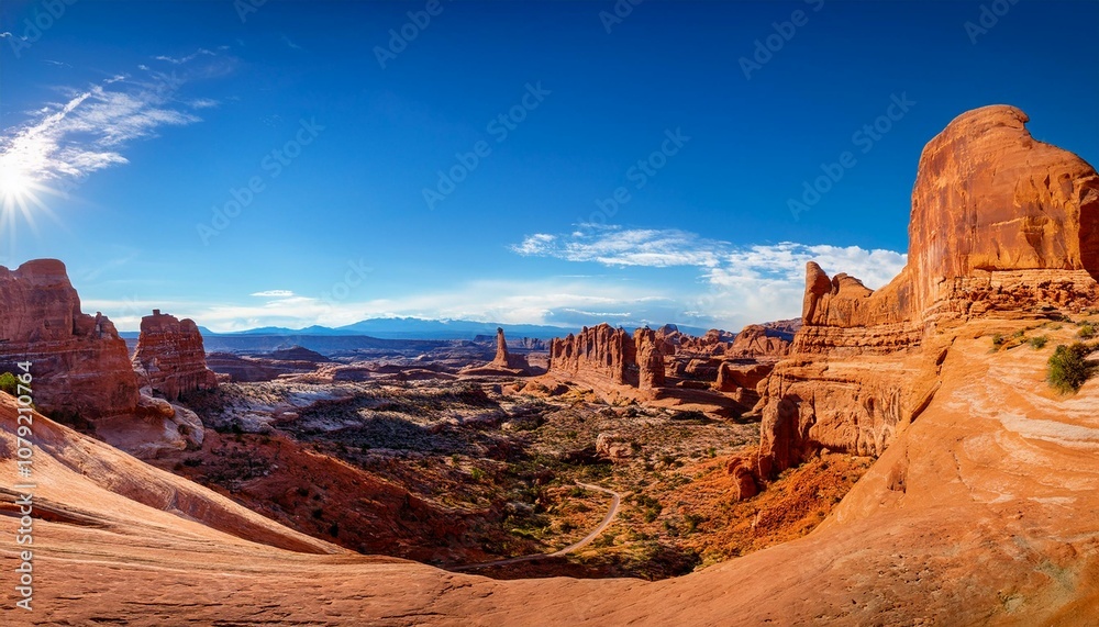 Fototapeta premium Vibrant Rock Formations: A Breathtaking View of Arches