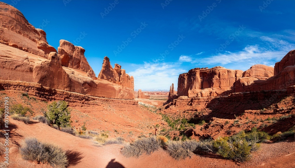 Sun-Kissed Canyon: The Majestic Red Rocks of Arches Sun-Kissed Canyon: The Majestic Red Rocks of Arches