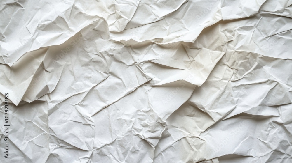 Crumpled white paper texture for creative backgrounds and design projects Crumpled white paper texture for creative backgrounds and design projects