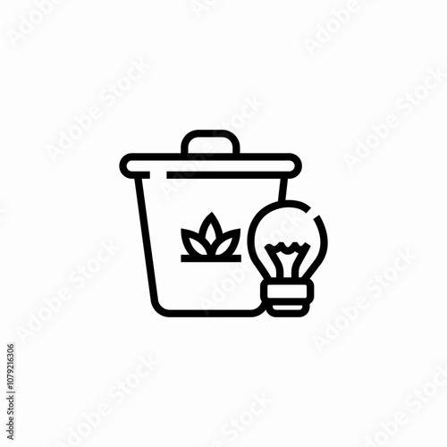 eco energy plant icon sign vector