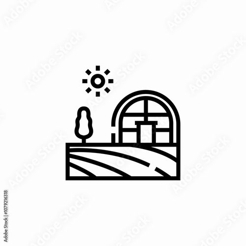 farm barn icon sign vector