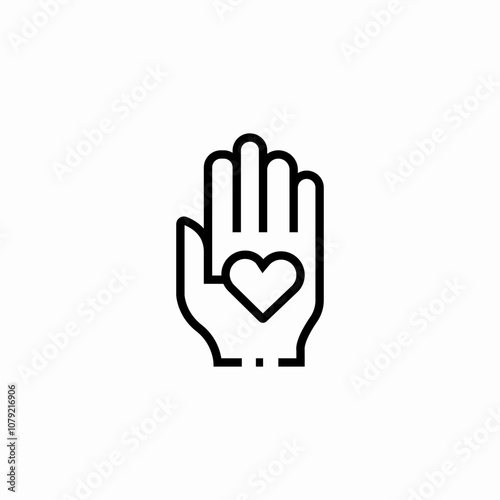 love charity icon sign vector