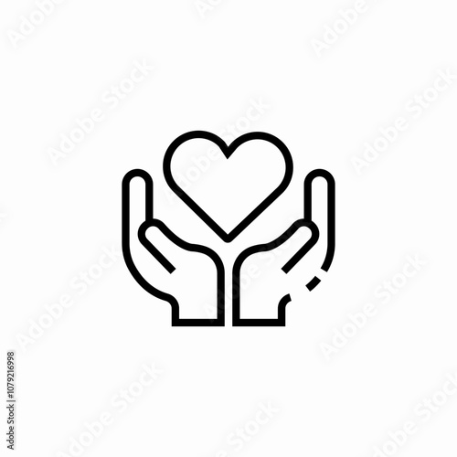 love donation charity heart icon sign vector