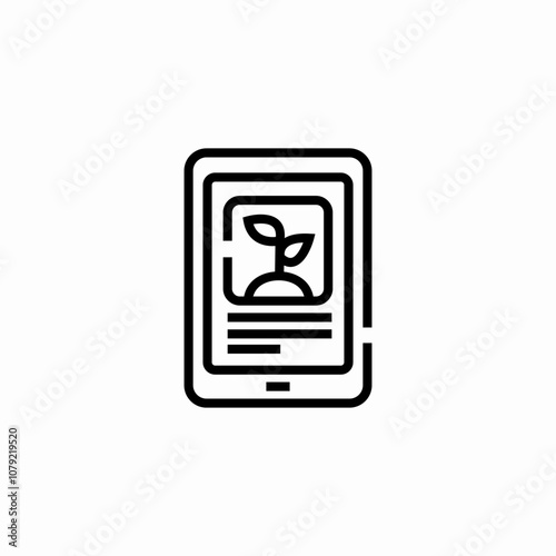 phone planting website icon sign vector