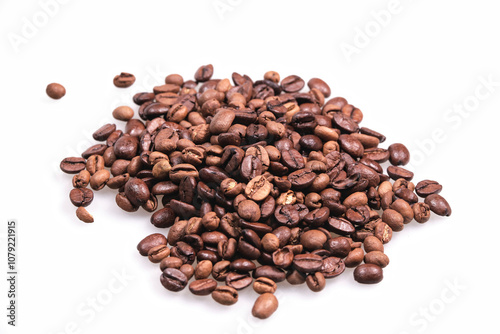 coffe beans on black background