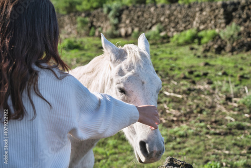 person with horse