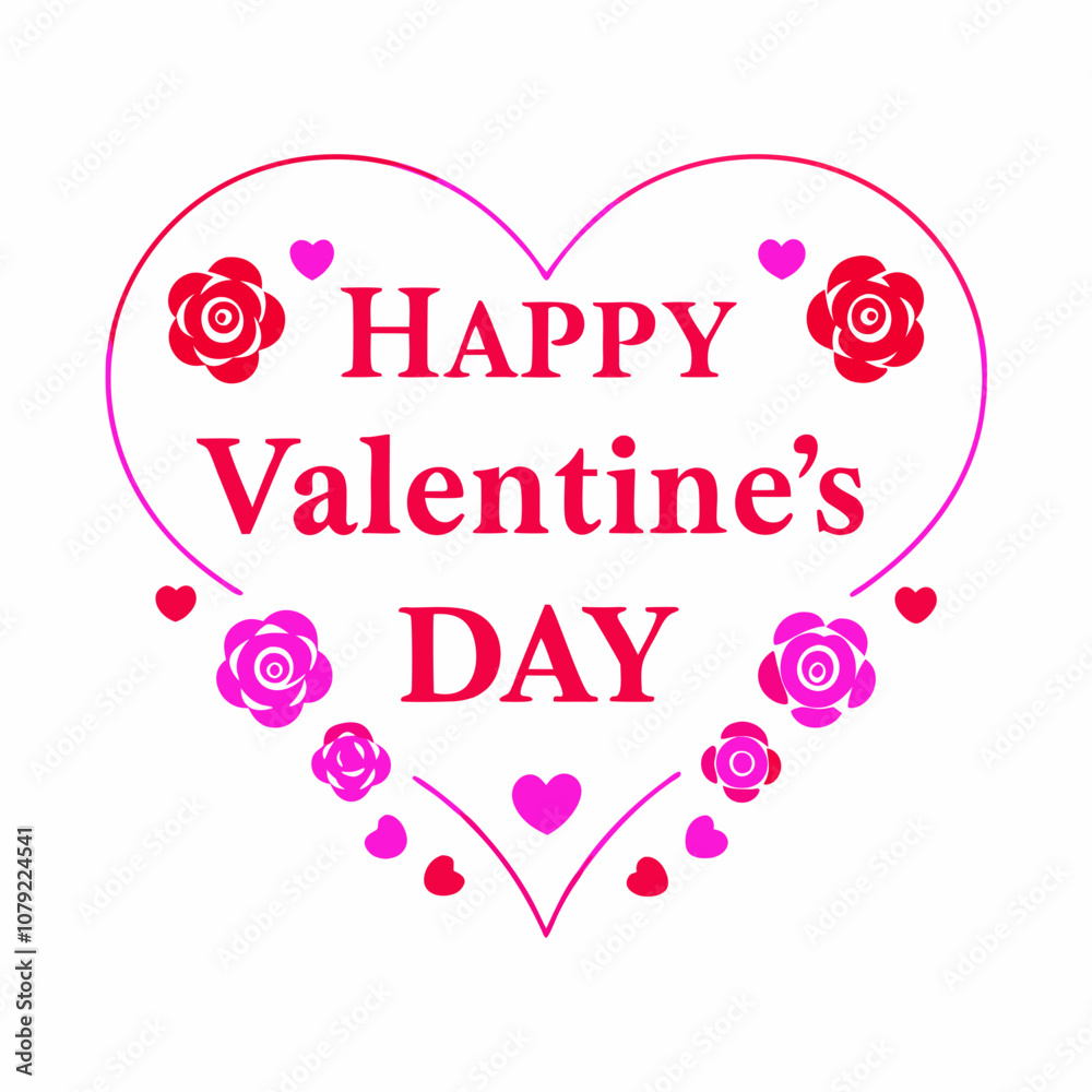 Happy Valentine Day Vector Illustration Happy Valentine Day Vector Illustration