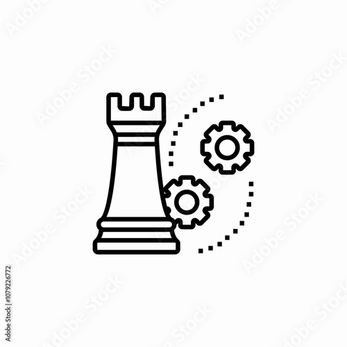 chess tactics icon sign vector