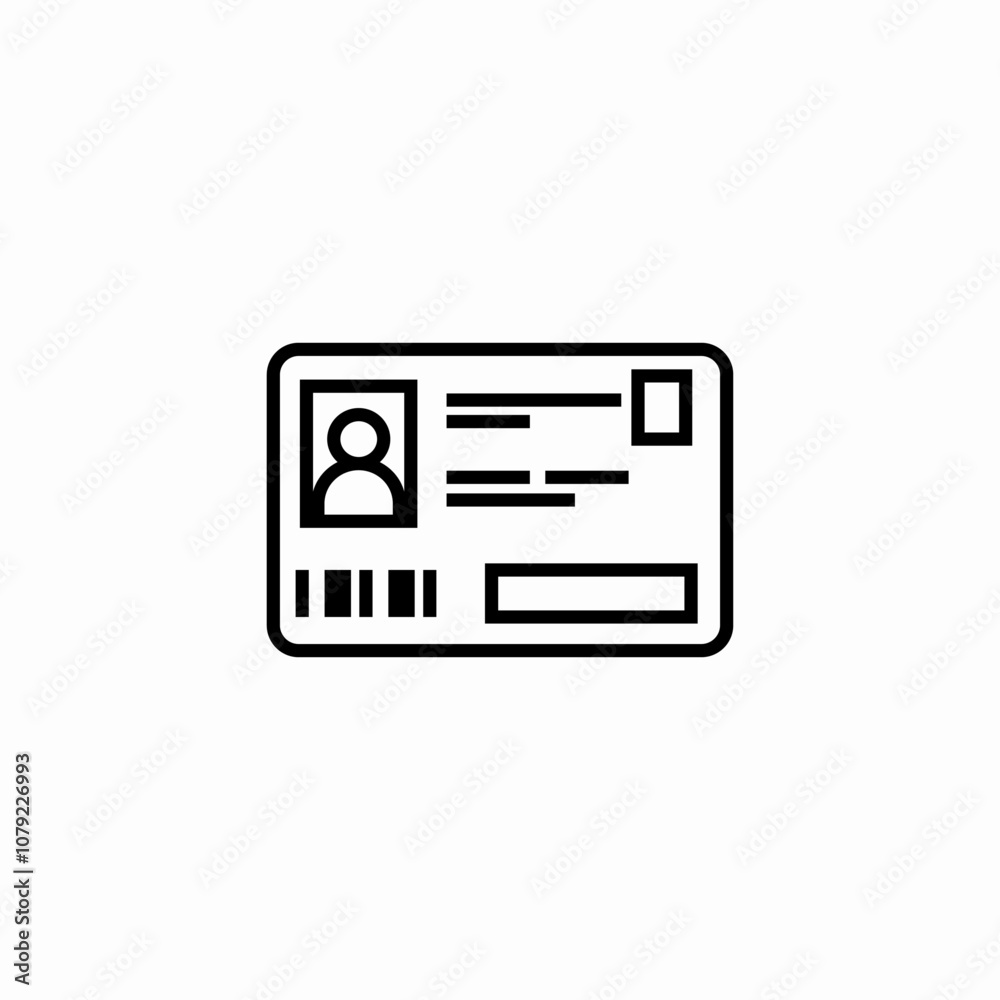dribing license icon sign vector