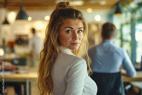 Wallpaper Mural A woman standing in front of a group of people in a restaurant Torontodigital.ca