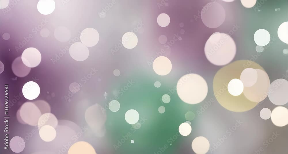 Lilac, Emerald, and Light Gray Bokeh Background