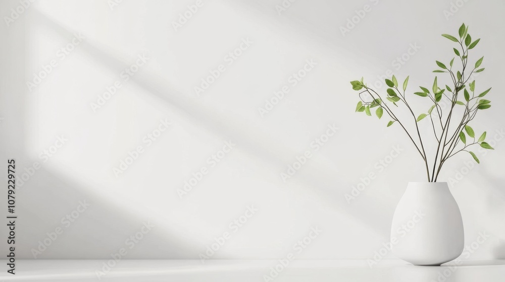 Arranging greenery minimalist room plant decor bright environment aesthetic viewpoint