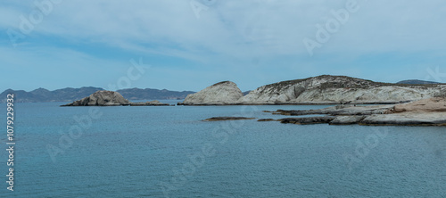 Mediterranean Sea and Landscape in Milos Greece