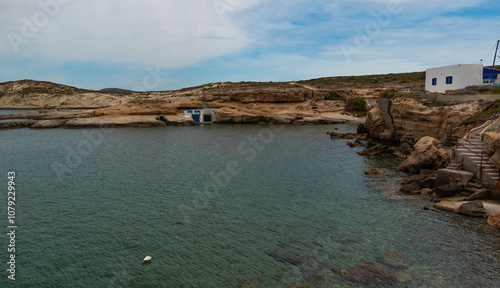 Mediterranean Sea and Landscape in Milos Greece