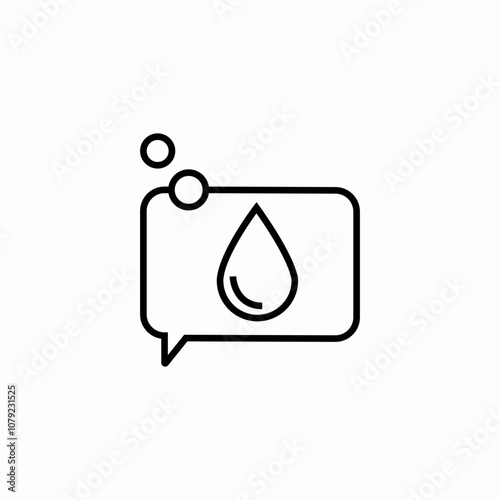 speech bubble water talk icon sign vector