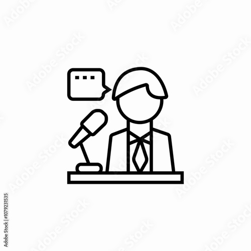 speech interview icon sign vector