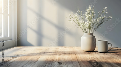 Wooden Table Surface for Mockup with Copy Space. high quality image photo