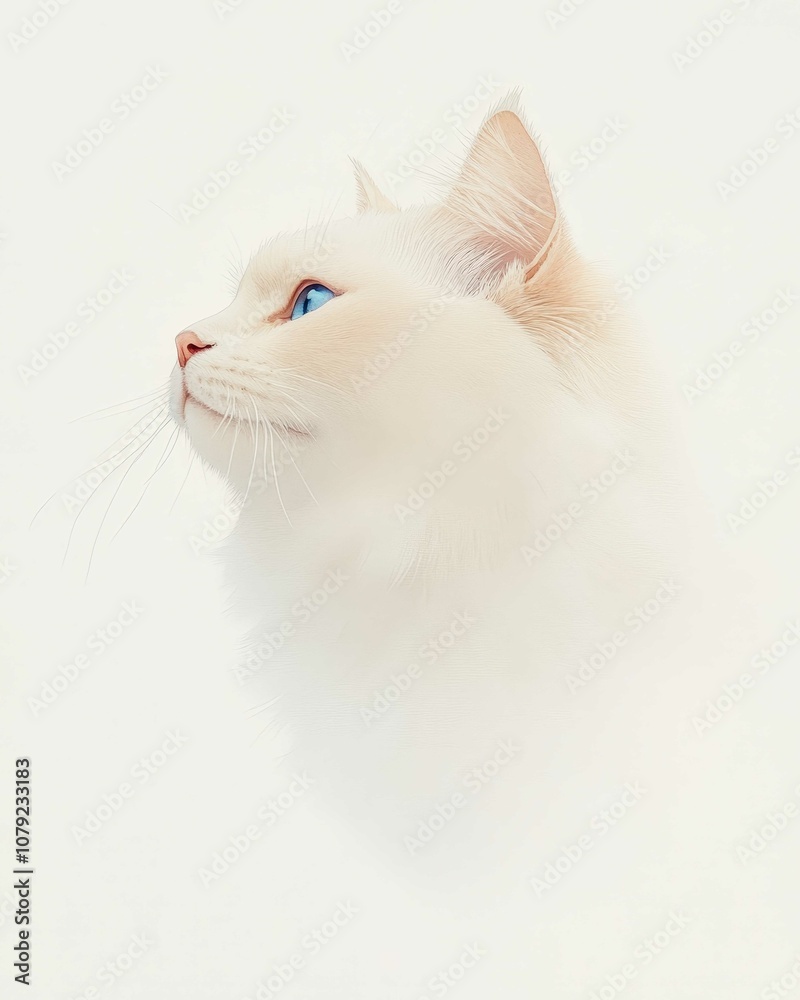 Portrait of a Ragdoll Cat with Striking Blue Eyes and Soft Fluffy Coat, Perfect for Cat Lovers and Feline Enthusiasts
Portrait of a Ragdoll Cat with Striking Blue Eyes and Soft Fluffy Coat, Perfect for Cat Lovers and Feline Enthusiasts