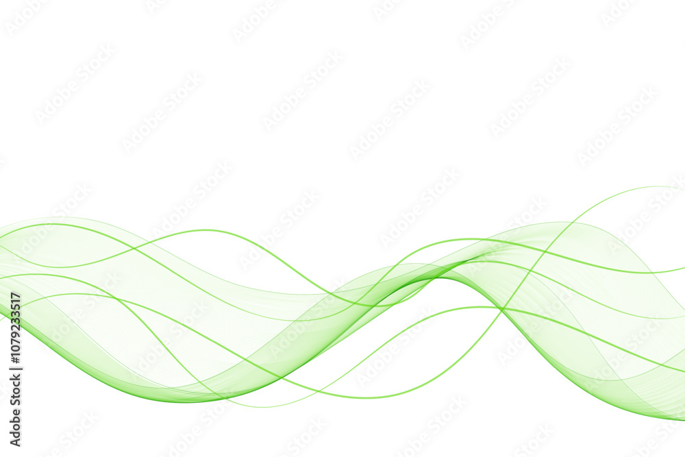 Fototapeta premium Green wave. Vector layout for advertising, presentations and more. Wave pattern. Design element. Eps 10