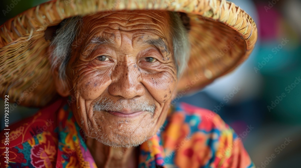 Surrounded by a spectrum of backgrounds, a dignified Asian elder's confident stance exudes a timeless elegance and poise Surrounded by a spectrum of backgrounds, a dignified Asian elder's confident stance exudes a timeless elegance and poise