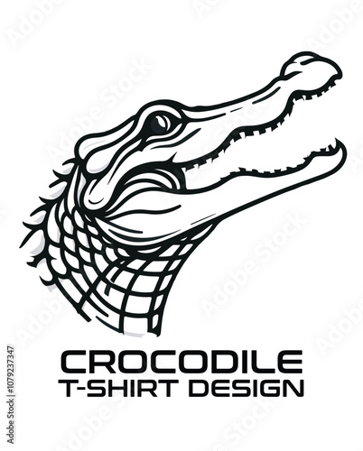 Crocodile Vector T Shirt Design