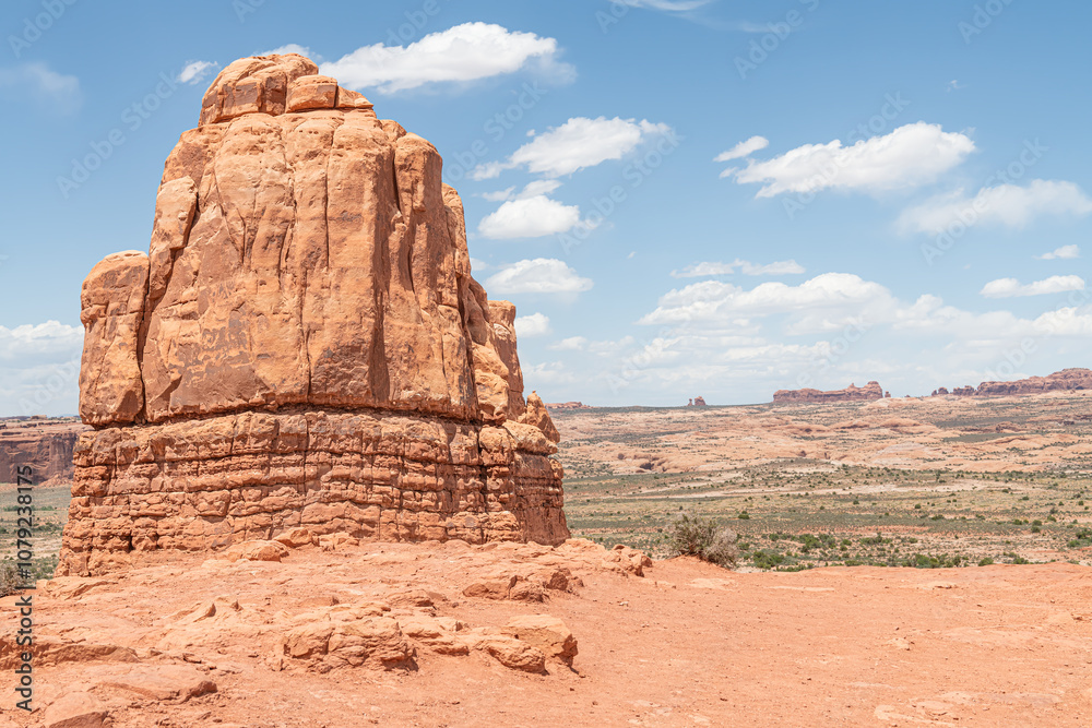 Butte Fin Rock Formation in Arches National Park, Utah, USA Butte Fin Rock Formation in Arches National Park, Utah, USA