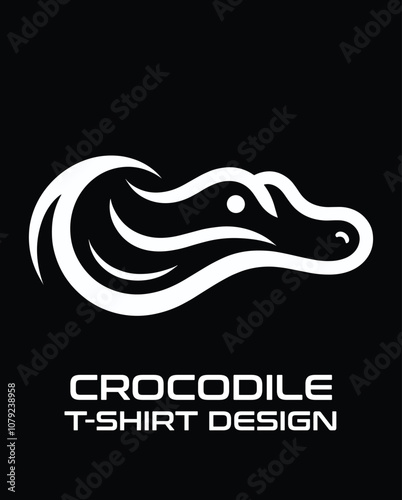 Crocodile Vector T Shirt Design photo