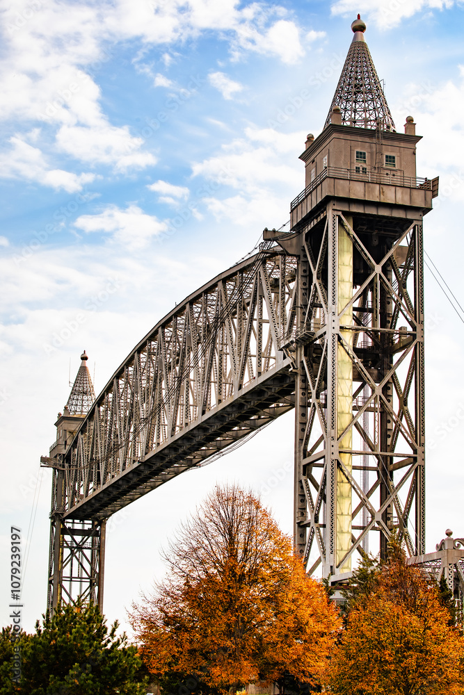 Naklejka premium Cape Cod Canal Train Bridge Bourne Massachusetts 2024 