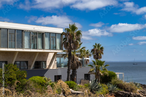 Quadro su tela Luxury villa in the tropics near the sea