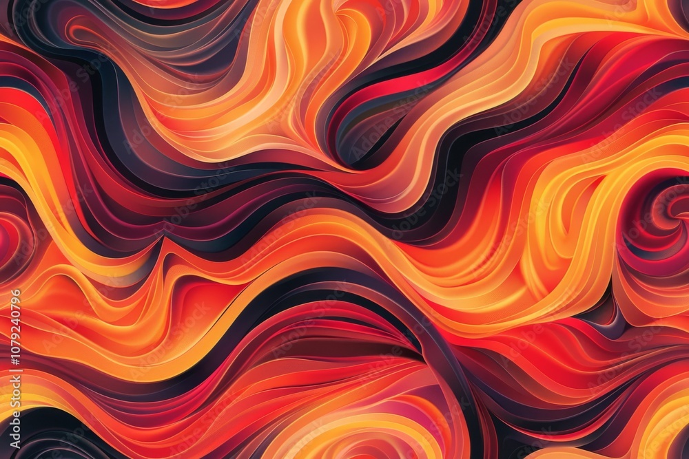Obraz premium Abstract Wavy Pattern in Warm Tones