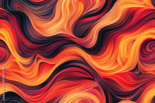 Abstract Wavy Pattern in Warm Tones