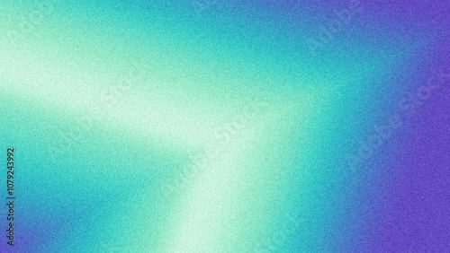 Abstract blue green purple gradient background with grainy texture