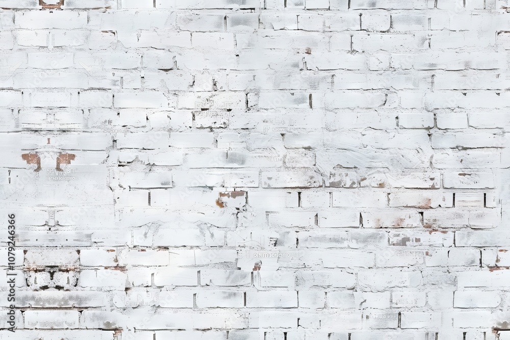 A close-up view of a white brick wall with some visible imperfections and aging. A close-up view of a white brick wall with some visible imperfections and aging.