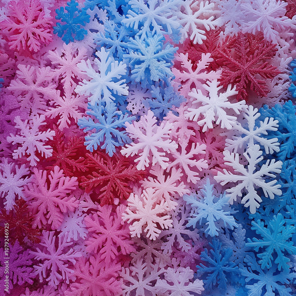 Holiday Merry Christmas, Happy New Year. Colorful background Multicolored Christmas snowflakes Holiday Merry Christmas, Happy New Year. Colorful background Multicolored Christmas snowflakes