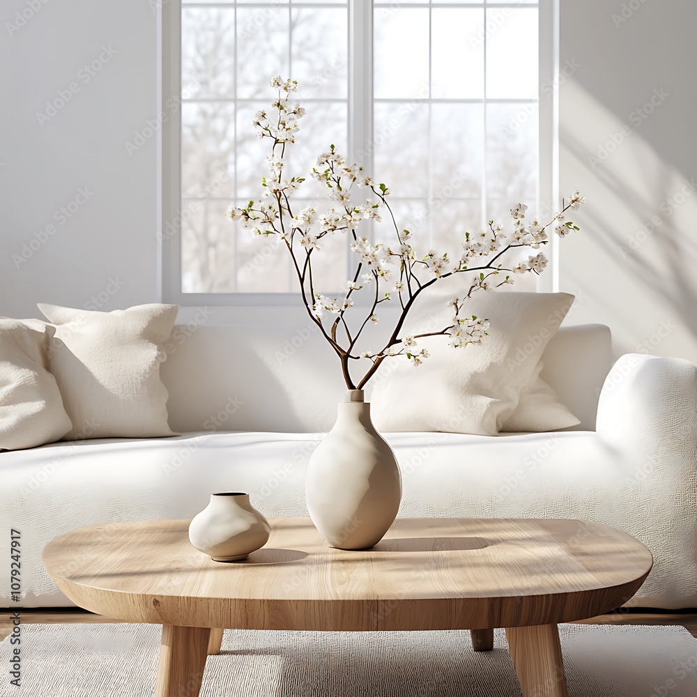 a beautiful arrangement of cherry blossoms in a vase. a beautiful arrangement of cherry blossoms in a vase.